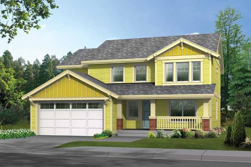 Architectural House Design - Craftsman Exterior - Front Elevation Plan #569-20