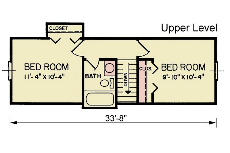House Plan Design - Floor Plan - Upper Floor for Traditional House Plan #54-630 - 3 bed, 2 bath