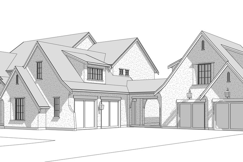 House Blueprint - Exterior - Front Elevation 7 for European House Plan #1114-19 - 6 bed, 4.5 bath