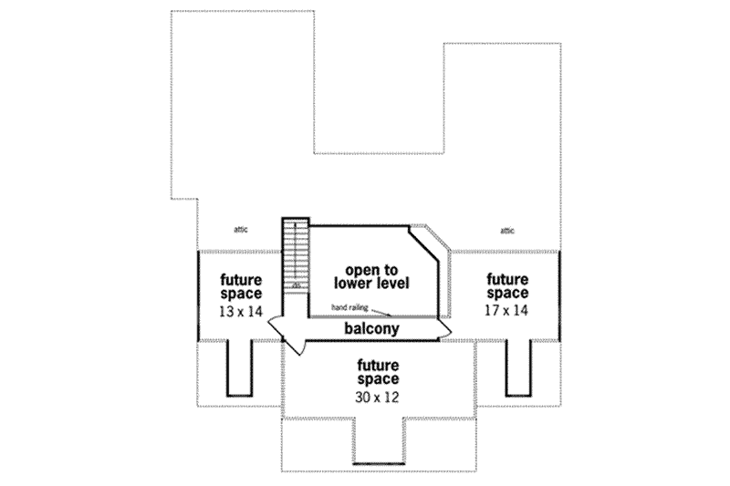 Dream House Plan - Floor Plan - Upper Floor for Country House Plan #45-146 - 3 bed, 2.5 bath
