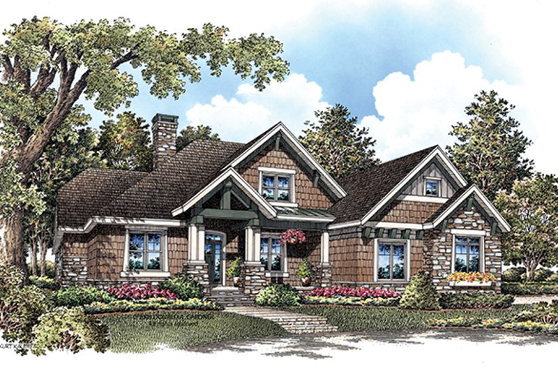 Architectural House Design - Craftsman Exterior - Front Elevation Plan #929-908