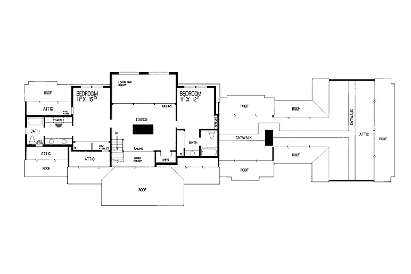 Dream House Plan - Floor Plan - Upper Floor for Classical House Plan #72-864 - 3 bed, 3 bath