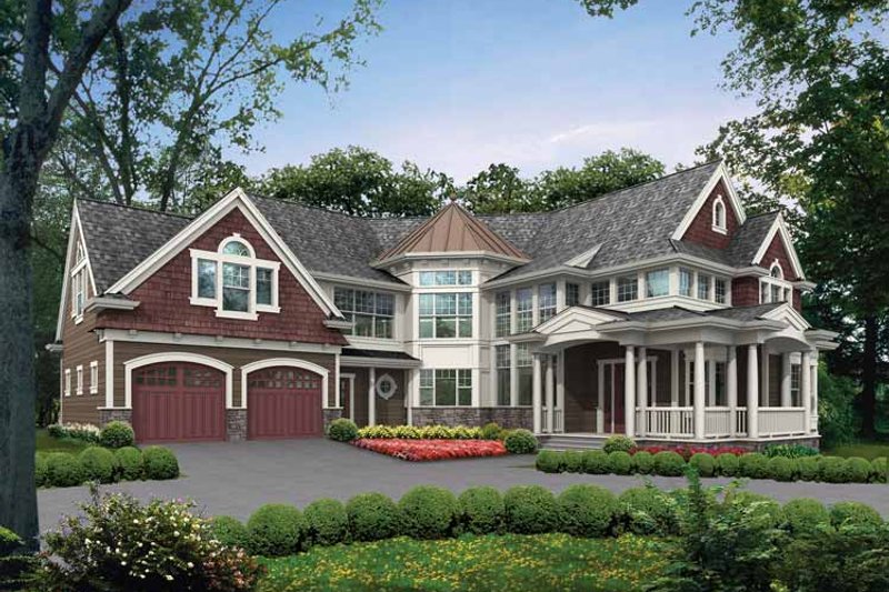 House Blueprint - Craftsman Exterior - Front Elevation Plan #132-486
