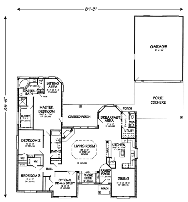 House Blueprint - Country Floor Plan - Main Floor Plan #968-26
