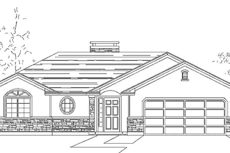 House Blueprint - Traditional Exterior - Front Elevation Plan #945-4
