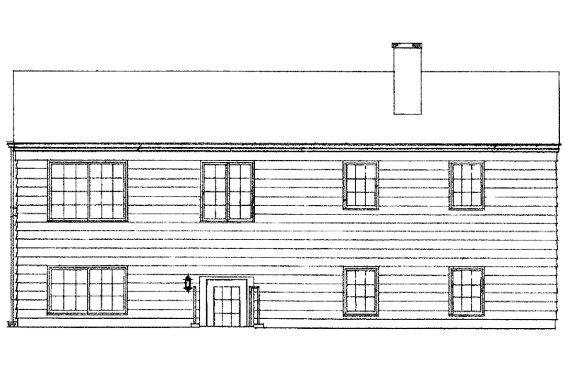 Home Plan - Exterior - Rear Elevation for Colonial House Plan #72-520 - 4 bed, 3 bath