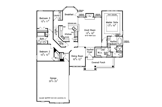 Floor Plan - Main Floor for Country House Plan #927-721 - 3 bed, 2 bath