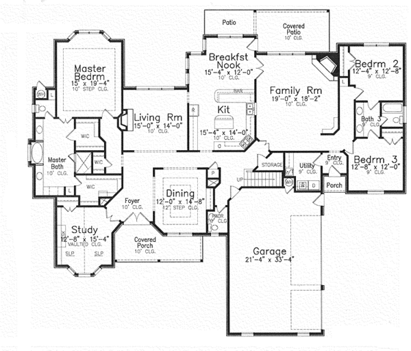 Home Plan - Country Floor Plan - Main Floor Plan #52-240