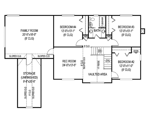 Home Plan - Country Floor Plan - Upper Floor Plan #11-274