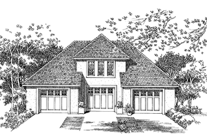 Bungalow Exterior - Front Elevation Plan #72-1145