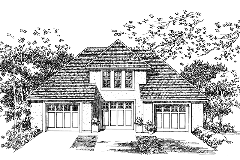 Home Plan - Bungalow Exterior - Front Elevation Plan #72-1145