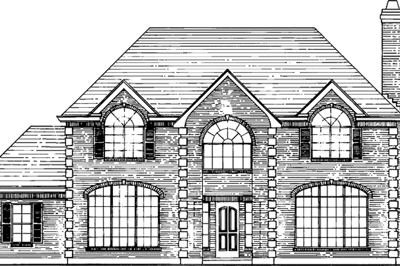 Home Plan - Exterior - Rear Elevation for Traditional House Plan #47-1049 - 4 bed, 2.5 bath