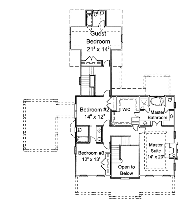 Home Plan - Classical Floor Plan - Upper Floor Plan #429-263