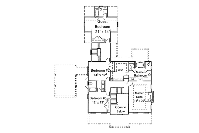 Dream House Plan - Floor Plan - Upper Floor for Classical House Plan #429-263 - 4 bed, 3.5 bath