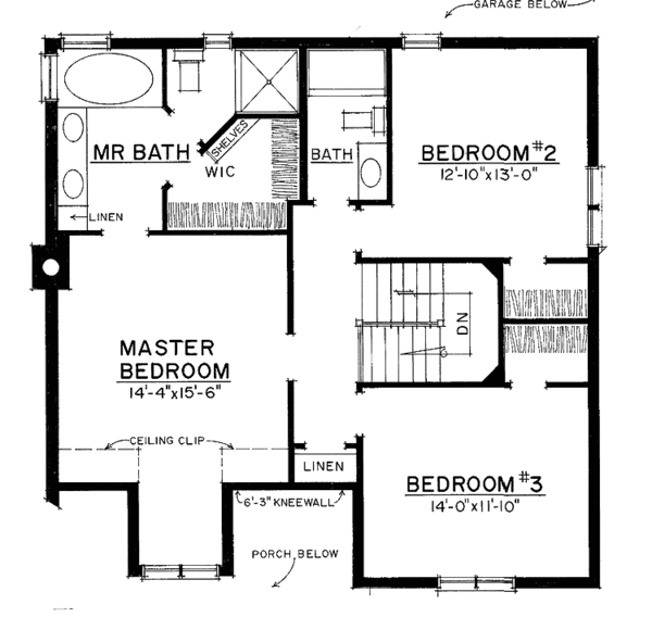 Home Plan - Victorian Floor Plan - Upper Floor Plan #1016-78