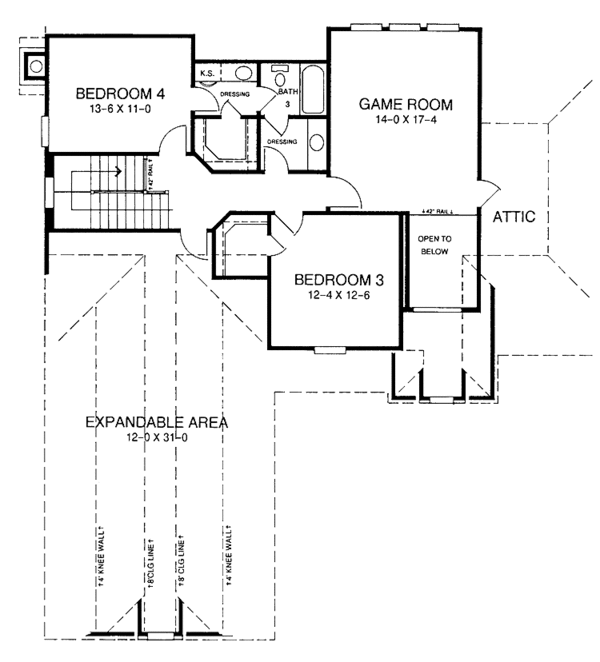Dream House Plan - Country Floor Plan - Upper Floor Plan #952-117