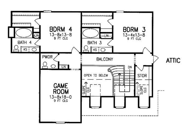 Home Plan - Country Floor Plan - Upper Floor Plan #952-240
