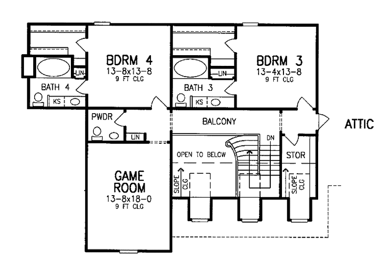 Dream House Plan - Floor Plan - Upper Floor for Country House Plan #952-240 - 4 bed, 4 bath