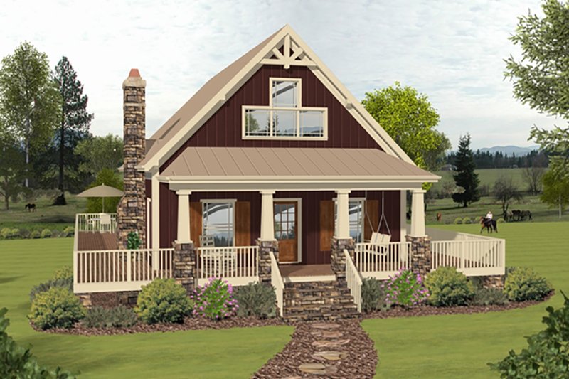 Cottage Style House Plan - 3 Beds 2 Baths 1592 Sq/Ft Plan #56-625