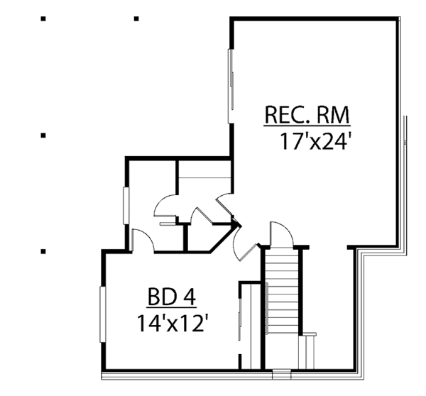 House Blueprint - Contemporary Floor Plan - Lower Floor Plan #951-17
