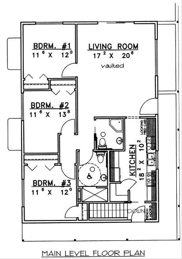 Home Plan - Log Floor Plan - Main Floor Plan #117-547
