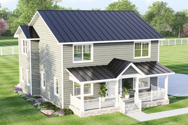 House Blueprint - Exterior - Other Elevation 3 for Farmhouse House Plan #1064-411 - 4 bed, 2.5 bath