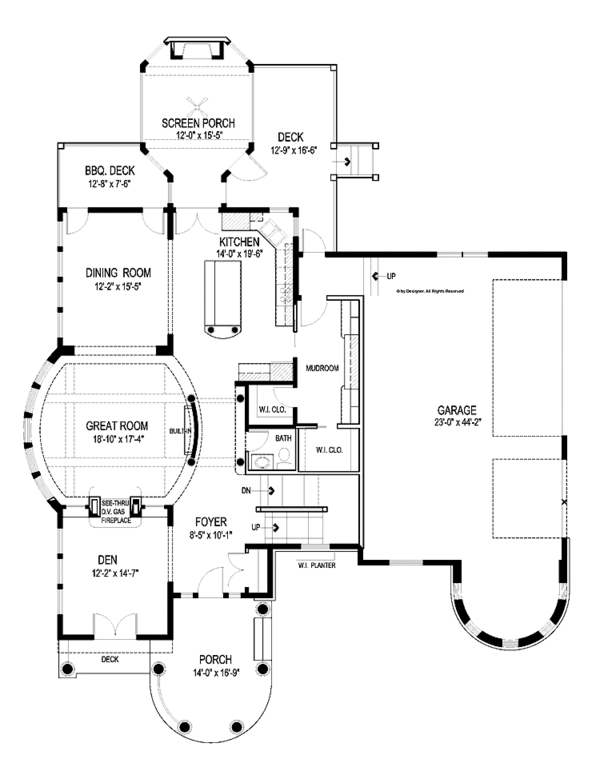 Dream House Plan - Victorian Floor Plan - Main Floor Plan #56-694