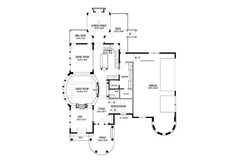 Home Plan - Floor Plan - Main Floor for Victorian House Plan #56-694 - 4 bed, 3.5 bath