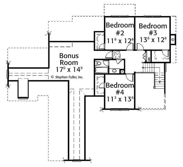 Architectural House Design - Country Floor Plan - Upper Floor Plan #429-431