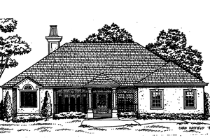 Home Plan - Country Exterior - Front Elevation Plan #30-271
