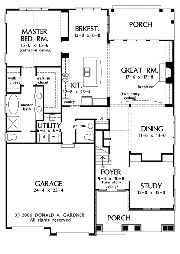 Architectural House Design - Craftsman Floor Plan - Main Floor Plan #929-804