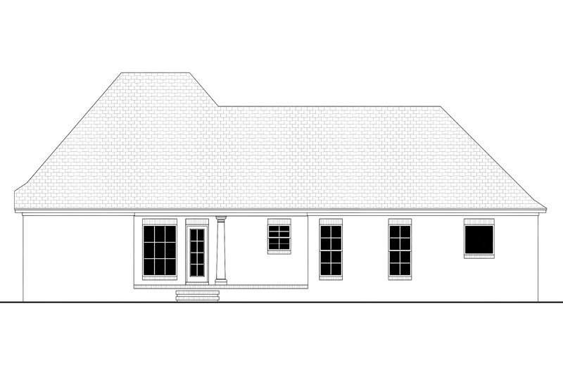 Dream House Plan - Exterior - Rear Elevation for Traditional House Plan #430-13 - 3 bed, 2 bath