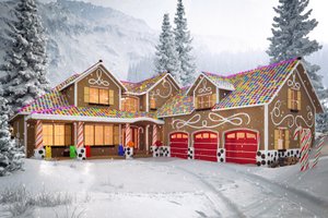 Exterior - Front Elevation 3 for Farmhouse House Plan #23-2693 - 4 bed, 3.5 bath