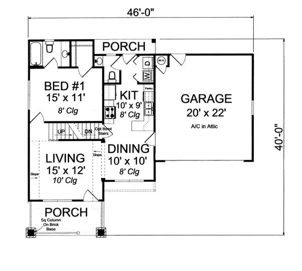 Home Plan - Craftsman Floor Plan - Main Floor Plan #513-2054