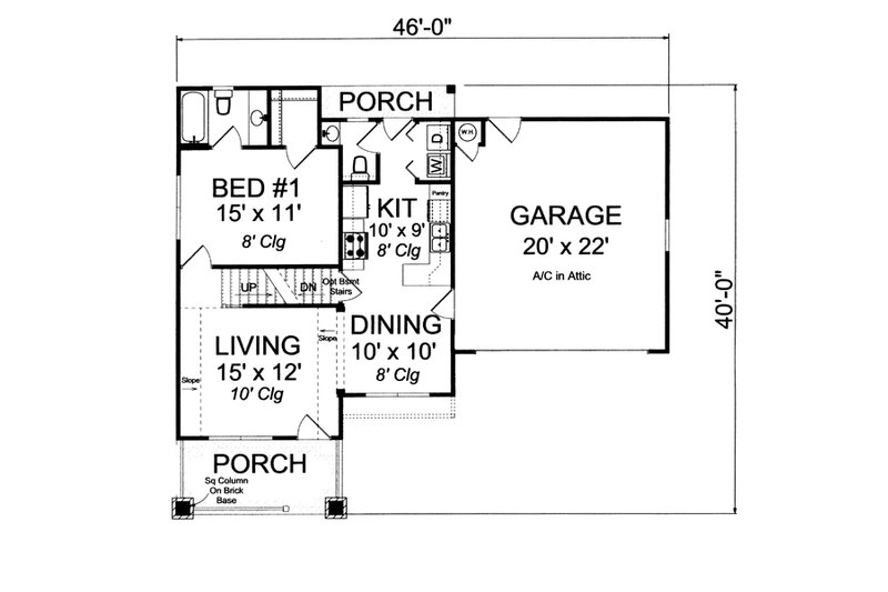 Dream House Plan - Floor Plan - Main Floor for Craftsman House Plan #513-2054 - 3 bed, 2.5 bath