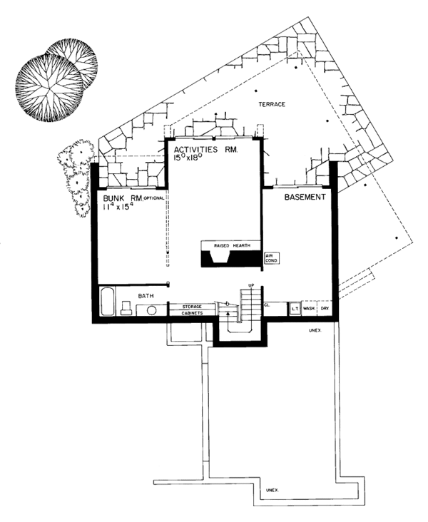 House Blueprint - Contemporary Floor Plan - Upper Floor Plan #72-747