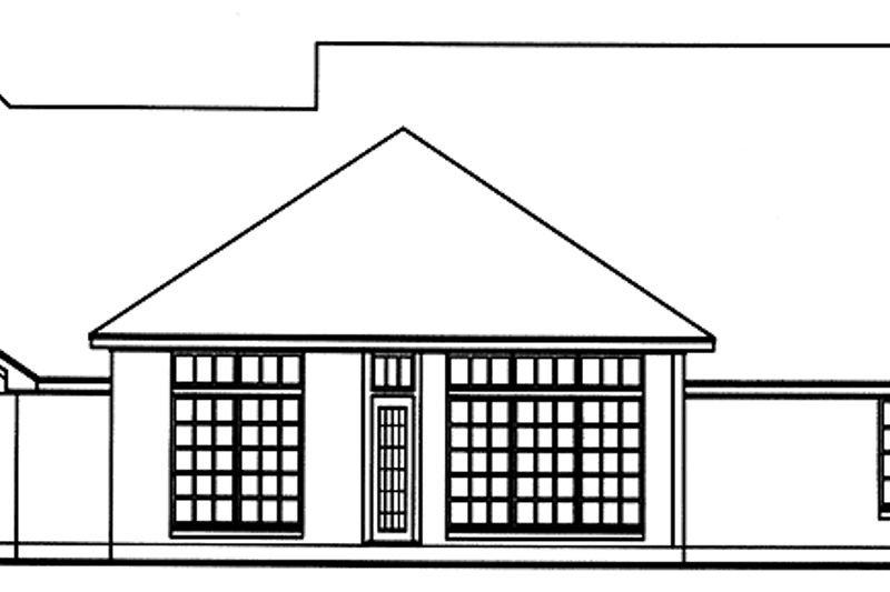 Home Plan - Exterior - Rear Elevation for Country House Plan #42-566 - 4 bed, 2 bath