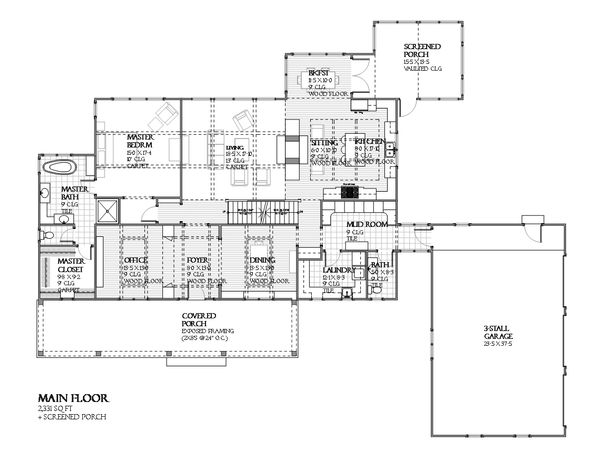 Dream House Plan - Country Floor Plan - Main Floor Plan #901-112