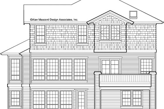 Exterior - Rear Elevation for Craftsman House Plan #48-858 - 4 bed, 3.5 bath