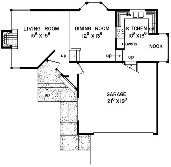 Architectural House Design - Colonial Floor Plan - Main Floor Plan #60-848