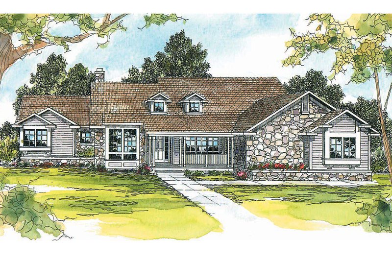 Architectural House Design - Traditional Exterior - Front Elevation Plan #124-200