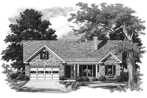 Exterior - Front Elevation 3 for Country House Plan #927-330 - 3 bed, 2 bath