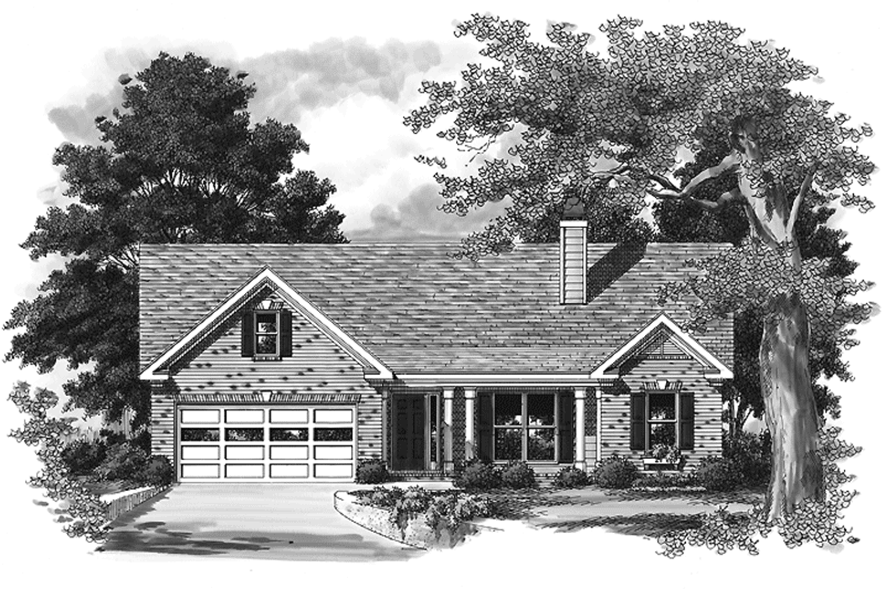 Home Plan - Exterior - Front Elevation 3 for Country House Plan #927-330 - 3 bed, 2 bath