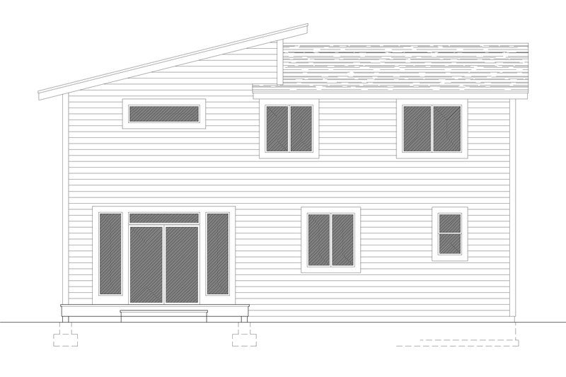 Home Plan - Exterior - Rear Elevation for Contemporary House Plan #112-202 - 4 bed, 2.5 bath