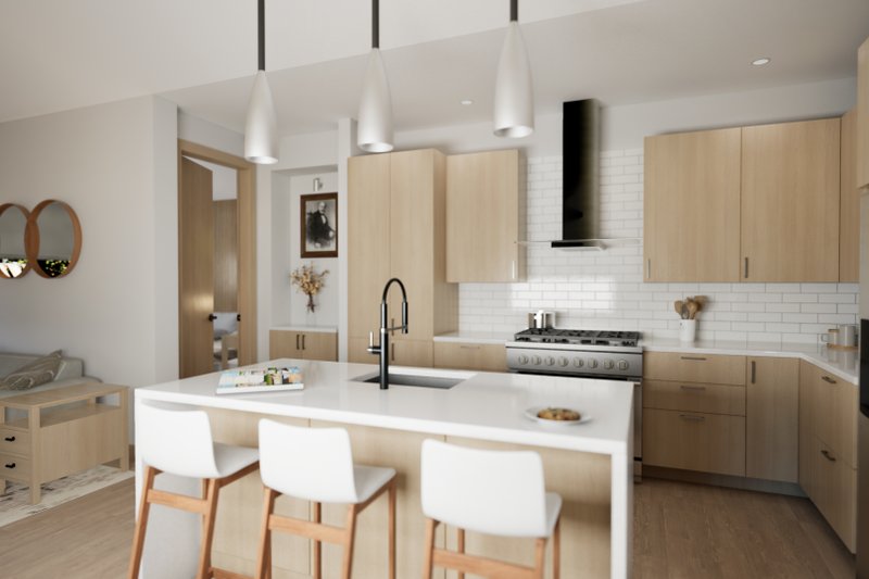 House Blueprint - Interior - Kitchen 1 for European House Plan #48-1207 - 3 bed, 2.5 bath