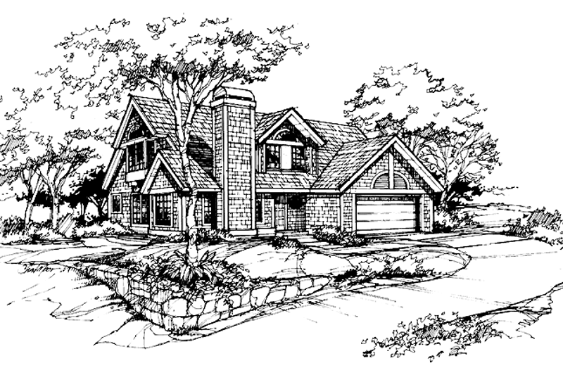 Dream House Plan - European Exterior - Front Elevation Plan #320-722