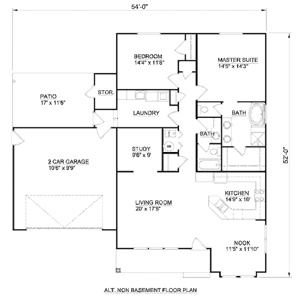 Ranch Floor Plan - Other Floor Plan #116-282
