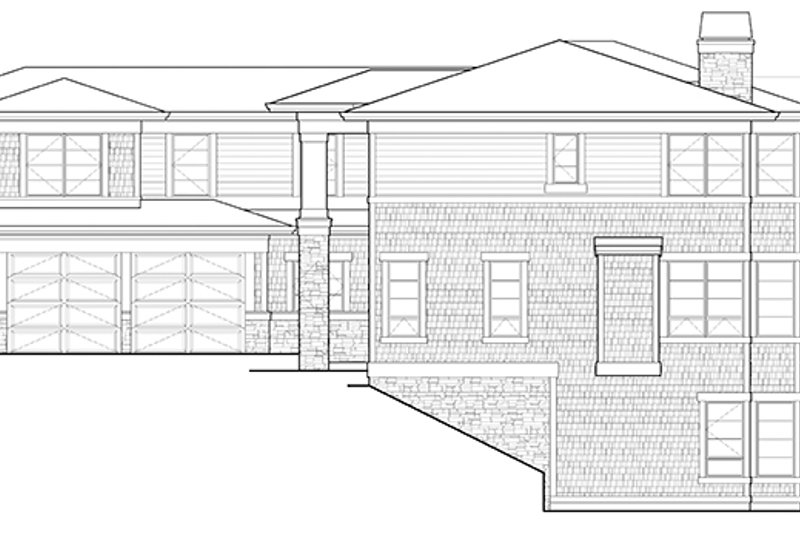 Dream House Plan - Exterior - Other Elevation for Prairie House Plan #132-518 - 5 bed, 4.5 bath