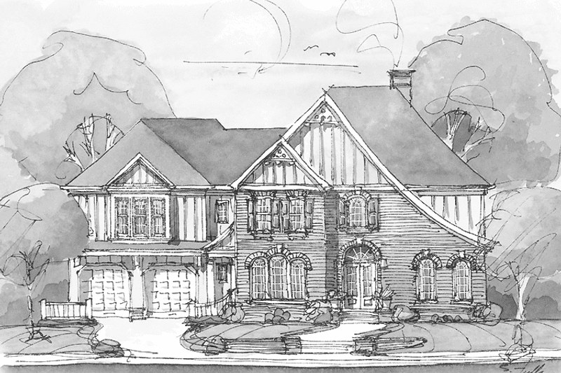 Home Plan - Exterior - Front Elevation 3 for Country House Plan #429-295 - 5 bed, 4 bath