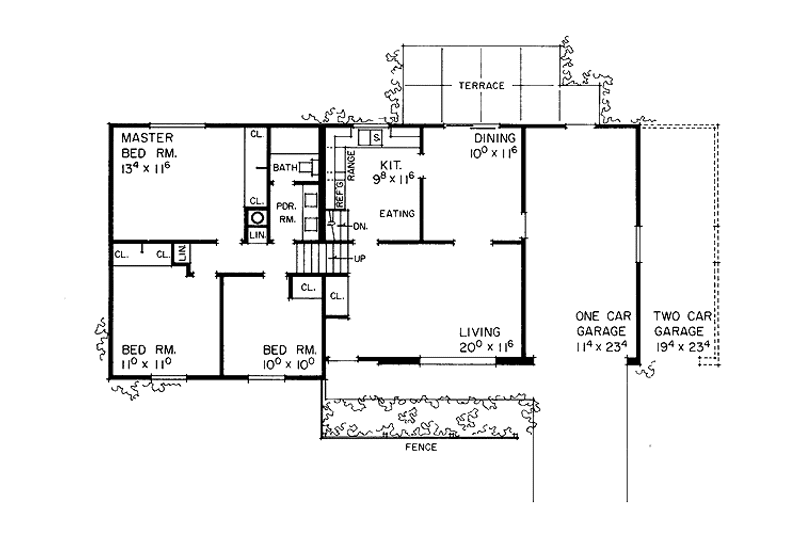 Home Plan - Floor Plan - Main Floor for Contemporary House Plan #72-501 - 3 bed, 0 bath